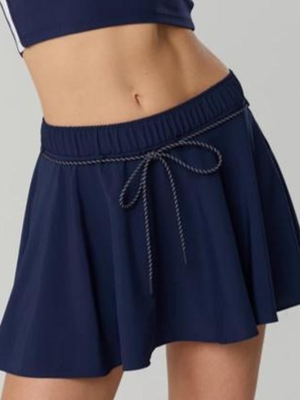 aerie Navy Drawstring Athletic Skort